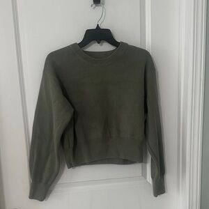 Aerie Olive Crew Neck Sweater